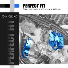 NICECNC NICECNC Aluminium Finned Valve Covers Compatible with Suzuki DR650SE 1996-2024DR650S 1996-2024, Blue