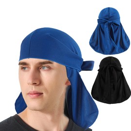 2Pcs Quick Dry Sports Bandana Sun Protection Cycling Skull Cap Cooling Headwear Helmet Liner Sweat Wicking Headwear Unisex Adjustable Headband Pirate Head Cap for Running Climbing Hiking Motorcycle