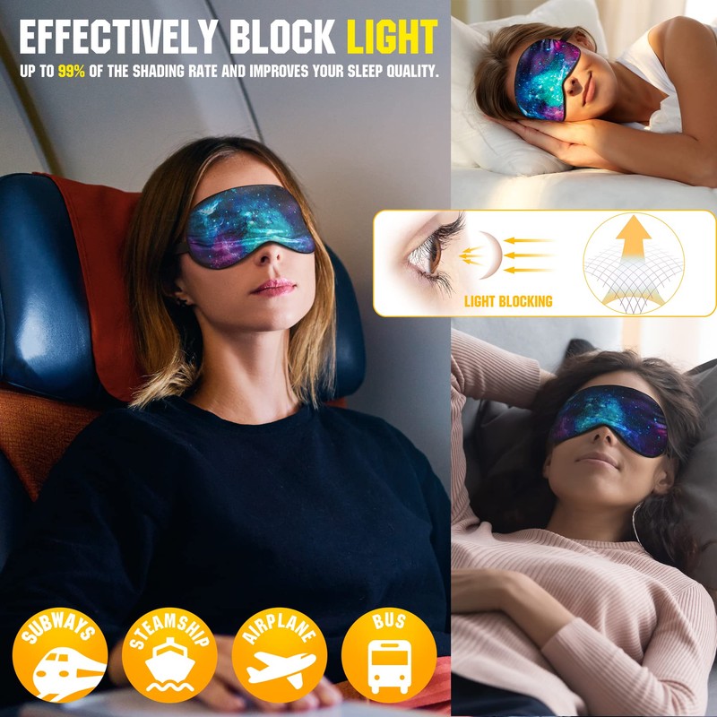 BVYA Silk Sleep Mask for Women Men, Eyes Mask, Natural