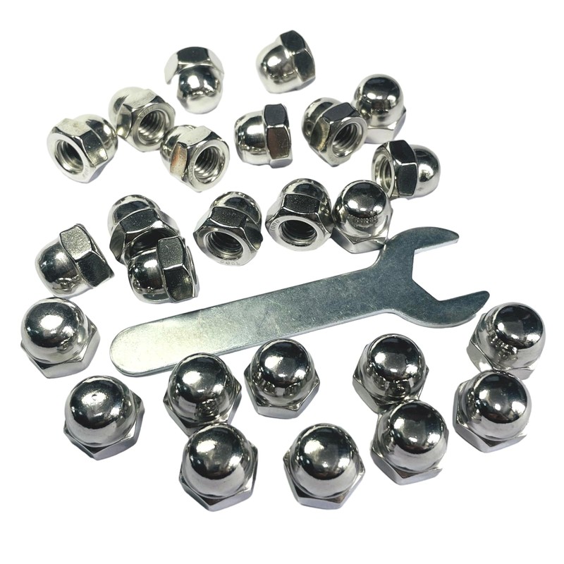 ZDingTech 25pcs 3/8-16 Acorn Cap Nuts,3/8-16 Cap Nuts,Acorn Hex Cap