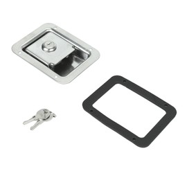 smileracing 4-6/8" x 3-5/8" Truck Tool Box Latch Replacement Stainless Steel Toolbox Paddle Lock Handle with Keys for Truck, RV, Trailer, UTV, ATV