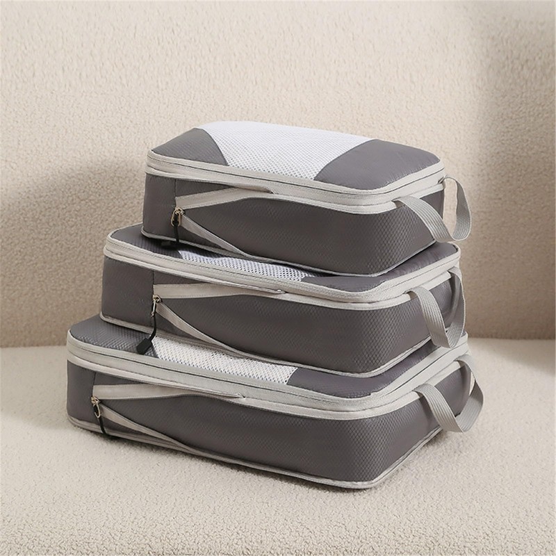 QUINTRA Compression Pack Cubes 3/4 Set Compressible Packing Cubes with