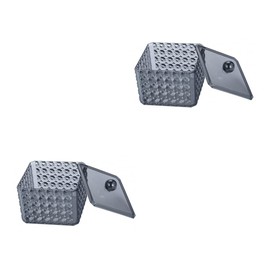 IWOWHERO 2pcs Diamond Pattern Acrylic Cotton Swab Container with Lid Stylish Square Storage Box for Cotton Pads and Makeup Accessories Convenient and Easy to Refill Clean Design for Neat