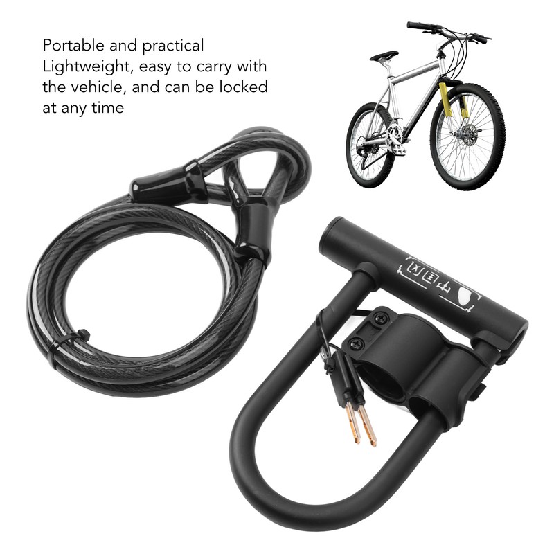 Bike U Lock Waterproof Rustproof Bike Heavy Duty High Security