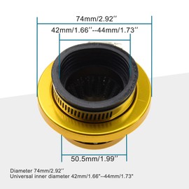 GOOFIT 42-44 mm Universal Motorrd Air Filter Gold Replacement for 2-Stroke 43cc 47cc 49cc ATV Mini Pocket Bike