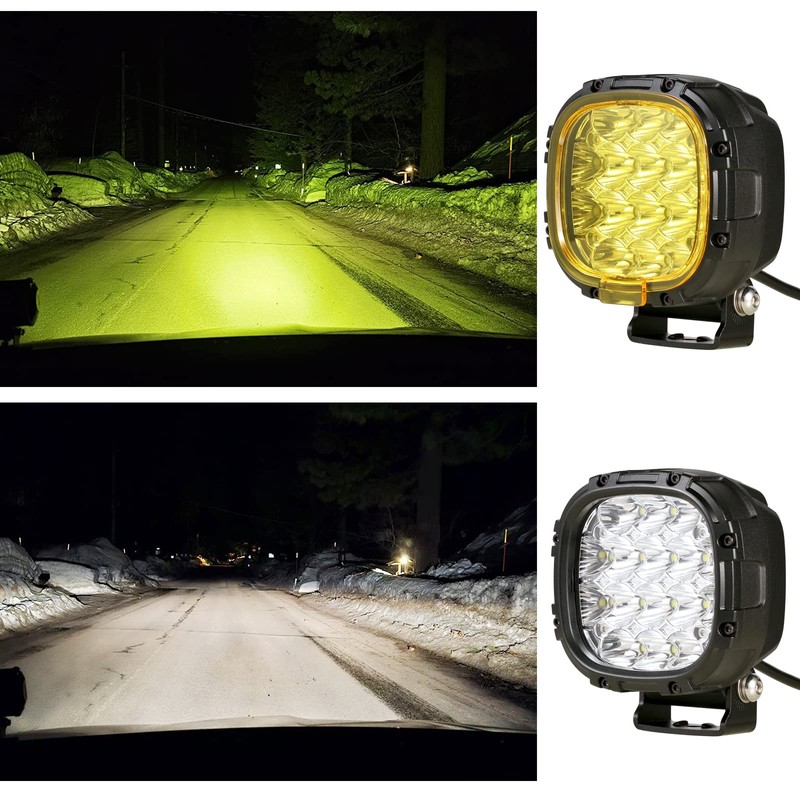 BIGLION.X 4 Inch Pair 160W Round LED Offroad Lights Super