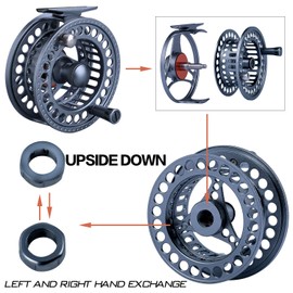 Sougayilang Fly Fishing Rod and Reel Combo, 4 Pieces Ultra Lightweight Portable Fly Rod and CNC Machined Aluminum Alloy Matte Reel Complete Starter Package with Rod Bag-#5/6