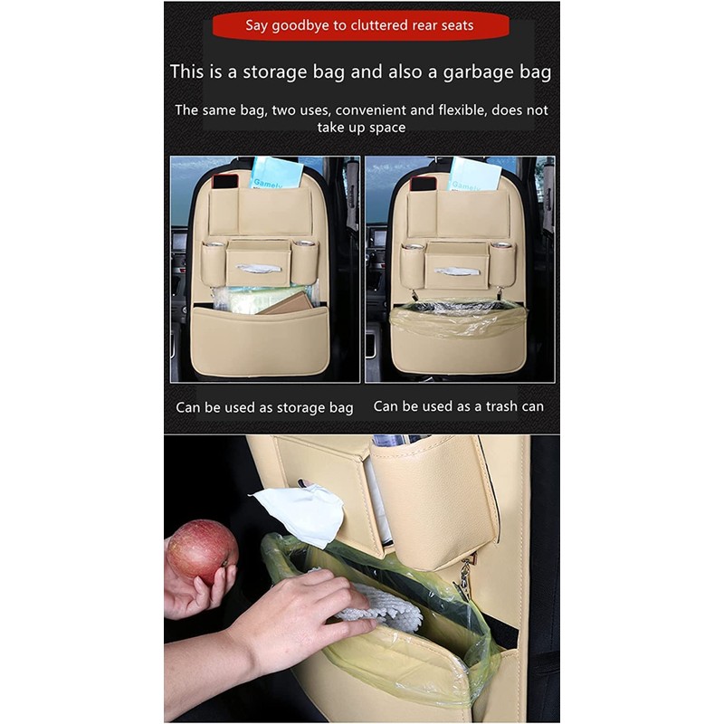 SENYAZON Universal Car Seat Organizer, 4th Generation Enhanced Car Rear