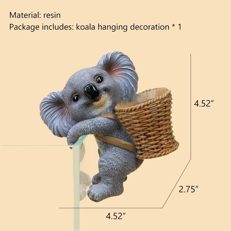 WAYUTO Koala Sculpture Flower Pot Hugger Climbing Koala Planter Pot