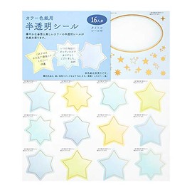 Midori 82511006 Marquee Sticker for Colored Paper | Translucent Star Pattern | Colored Paper, Shikishi / Sticky Paper
