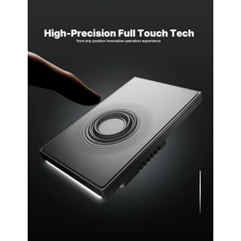 MOES Full Touch Smart Switch, SF(Star Feather 2026 Version) Wall Light Switch, Neutral Wire Required, Anti-Glare Panel, 2.4GHz WiFi Work with Smart Life/Tuya App, Alexa and Google Home White 3 Gang