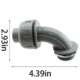 TAODAN 2PCS 1 Inch NPT Electrical Conduit Connector Fitting 90 Degree Non Metallic Liquid Tight Conduit Connectors PVC Flexible Conduit Fitting Suitable for Refrigeration and Transformer Connection