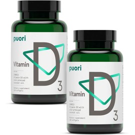Puori Vitamin D3 with Virgin Coconut Oil - 240 x 2500 IU - for Muscle Function, Bone Health, Immune Support and Calcium Uptake- Non-GMO and Gluten Free - For Adults