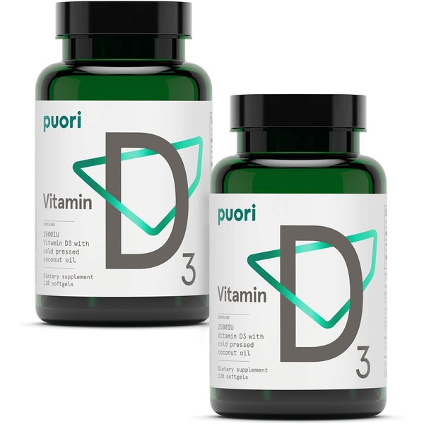 Puori Vitamin D3 with Virgin Coconut Oil - 240 x