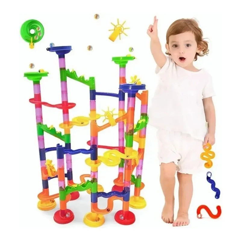 Marble Run Building Blocks DIY Three Dimensional Race Track Marble