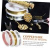 LALAFINA 3rolls Jewelry Wire Copper Beading String Each Silver Gold