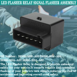YzusGomumu LED Flasher Relay Signal Flasher Control Module Assembly Compatible with 2003-2014 Honda Accord Accord Hybrid Odyssey Van Ridgeline Acura TSX MDX TL Replaces 38300-SDB-A03 38300-SHJ-A04