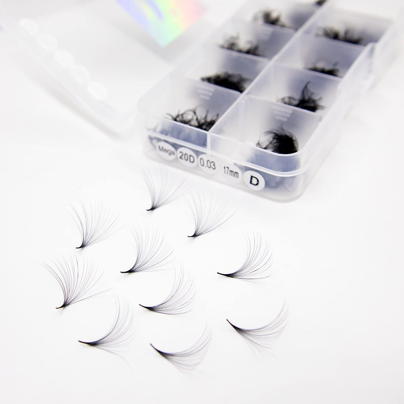 GorgeousLash 20D, 25D Mega Lashes. 500 Premade Volume Lash Fans.