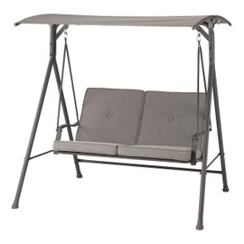 Garden Winds Replacement Canopy Top Cover for The Holten Ridge Swing - Riplock 350 - Slate Gray