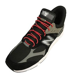 B&Q No tie elastic round lock shoe laces for kids adults running sports with metal turnbuckle (3 pairs) (Red)