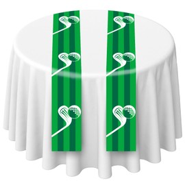 Mindsoft 6 Pcs Golf Party Table Runner 60 x 6 Inch Sports Tablecloth Runner Golf Tablecloth Striped Golf Table Runner for Sports Party Dining Room