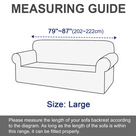 HDCAXKJ Couch Cover Stretch Sofa Covers for 3 Cushion Couch Soft Non Slip Sofa Slipcovers Washable Furniture Protector for Dogs Pets 1-Piece Silky Slip Cover with Elastic Bottom (Dark Brown, Large)