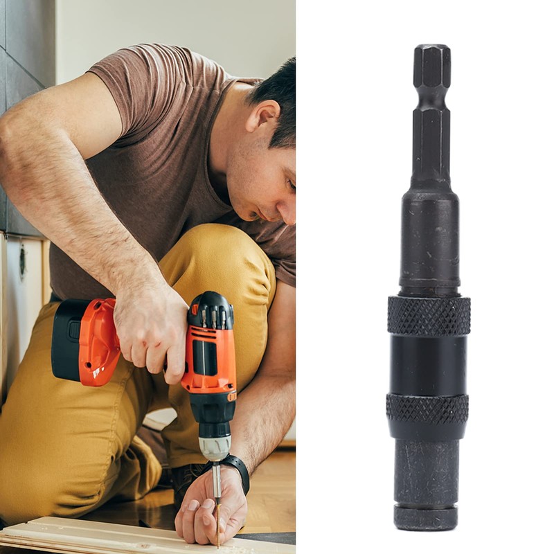 Self Locking Bit Extension Rod, Metal Material Impact Tough Quick