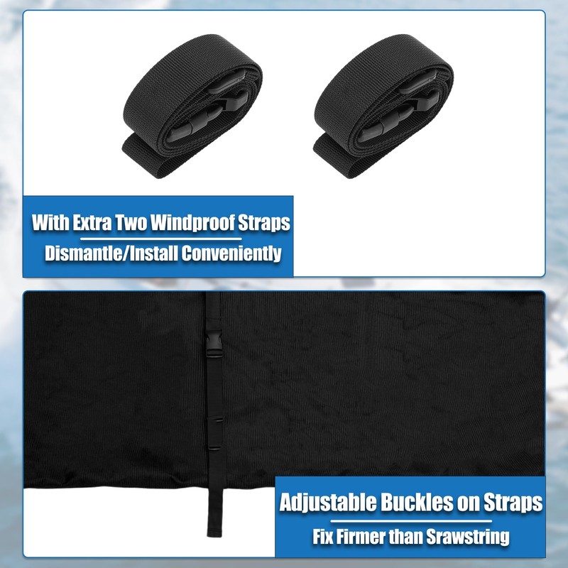 X AUTOHAUX Square Frame Bimini Top Storage Boot Cover with