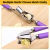 Garlic Press Mincer, 304 Stainless Steel Garlic Press with Garlic