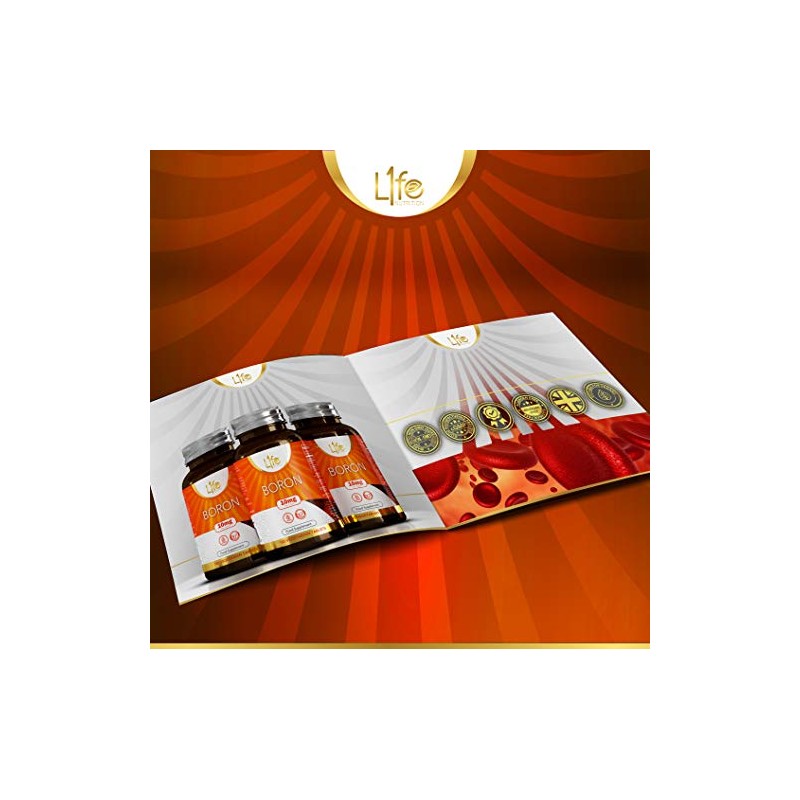 LN Boron Supplements | 180 High Strength Vegan Boron Tablets