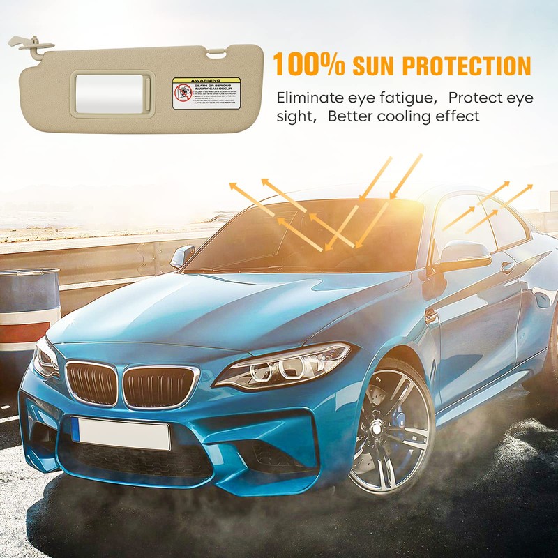 Left & Right Driver Passenger Side Sun Visor for Hyundai