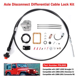 Psl900 Axle Disconnect Kit, 4x4 Posi-Lok Axle Cable Lock Kit for Wrangler YJ 1987-1995 ，for Comanche MJ 1986-1991,Compatible with Jeep Cherokee XJ With Dana 30 Front Axle 1984-1991