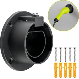 goobay 61141 Wandhalterung Typ 2 Ladekabel für Elektroautos/EV Kabelhalterung für Wandmontage