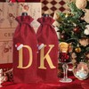 Burlap Wine Bag Christmas Wine Bag With Letters Wine Champagne