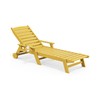 SERWALL Patio Chaise Lounge Chair, 78'' Long HDPE Outdoor Lounge