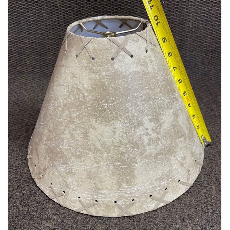 Rustic FAUX Leather Hardback Round Lamp Shade - 14"