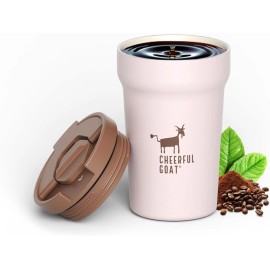 Ceramic Lined Coffee Mug – Stainless Steel Travel Insulated Tumbler with Ceramic