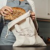 XL Reusable Linen Bread Bags with Plastic Liner, Large Drawstring