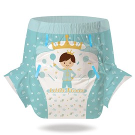 CutiePlusU Adult Nappies, Pack of 2, Disposable Incontinence Briefs with Tabs for Women and Men, Maximum Absorbency Overnight - Little Prince (Medium 28 - 38 inches)