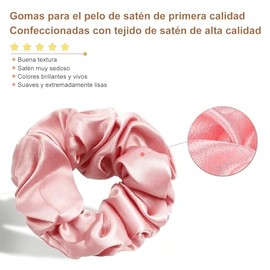 60 PCS Círculos de Cabello Satinado, Coleteros de Seda Satinada para Mujeres y Niñas, Bandas de Pelo de Satén Suaves y Elásticas, Scrunchies de satén,