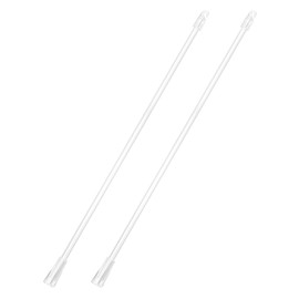 M METERXITY 2-Pack 15 Inch Clear Vertical Blinds Wand Replacement with Hook, White Blind Stick Wand Clear Blind Rod for Window Opener Accessory/Windows Curtain/Window Pull Supplies
