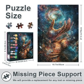 Puzzle 1000 Pieces Adults - Cosmic Stairs 1000 Puzzles Educational Games for the Whole Family Entertainment for a Quiet Evening Grasp After the Starlight Puzzle Finished Size 50 x 70 cm