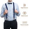 Button Suspenders for Men Y-Back 1.4 Inches Wide Leather Button