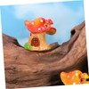 Kisangel 4sets Lawn Ornaments Mini Mushroom Figurines Realistic Tiny Mushrooms