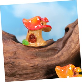 Kisangel 4sets Lawn Ornaments Mini Mushroom Figurines Realistic Tiny Mushrooms for Garden Decor Accessories 4pcs*4