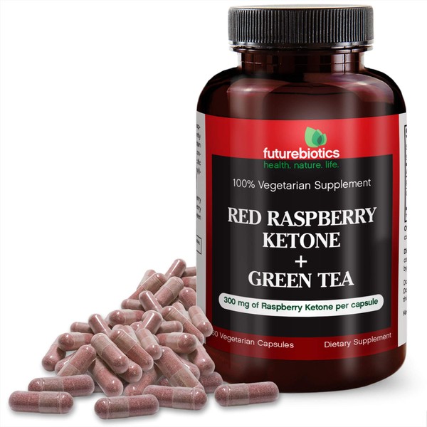 Futurebiotics Red Rasberry Ketone + Green Tea, 60 Vegetarian Capsules