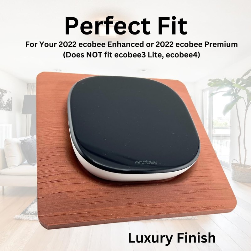 Rosewood Square Wall Plate for Ecobee Smart Thermostat Enhanced and
