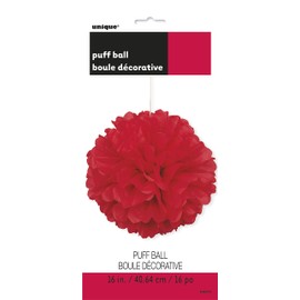 16" Red Tissue Paper Pom Pom