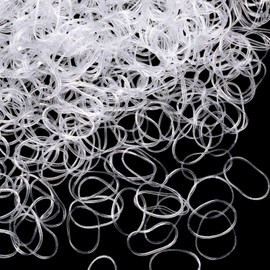 300 Pcs Clear Hair Elastic Bands Small Clear Elastic Hair Bands Elastic Hair Ties Hair Band for Women, Kids, Braids Hair, Wedding Hairstyle