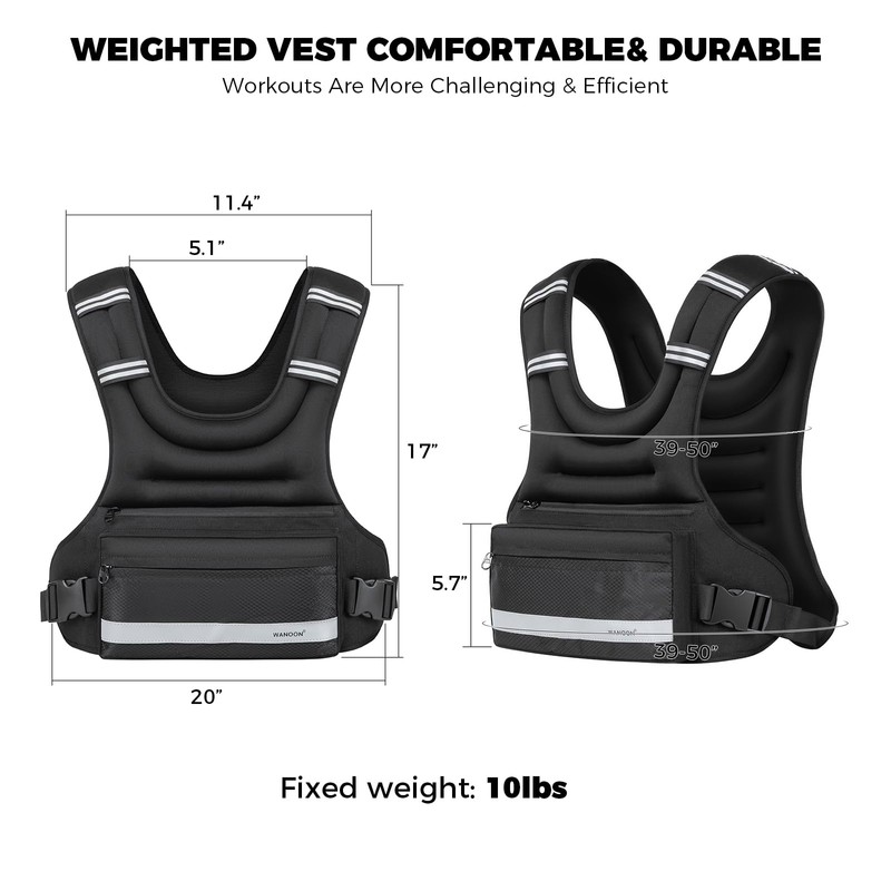 Weighted Vest Woman & Men,10lb Plus Size Weighted Vest With